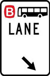 bus lane sign