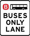 buses only sign